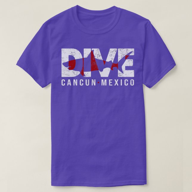 DIVE Cancun Mexico DYKA Diver T Shirt (Design framsida)