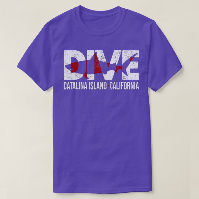 DIVE Catalina Island California SCUBA DIVING Diver T Shirt (Design framsida)