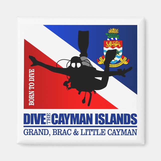 Dive Caymanöarna DF2 Magnet (Framsidan)