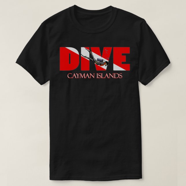 DiVE Caymanöarna Dyka Snorkeling T Shirt (Design framsida)