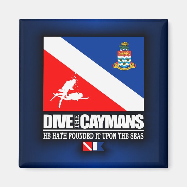 Dive Caymans Magnet (Framsidan)