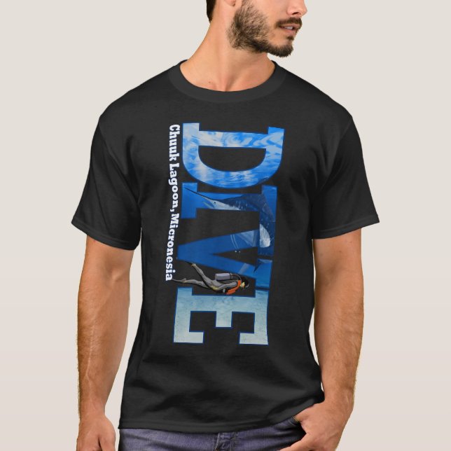 Dive Chuuk Lagoon Dyka Snorkeling T Shirt (Framsida)