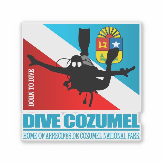 Dive Cozumel DF2 Klistermärken (Framsida)