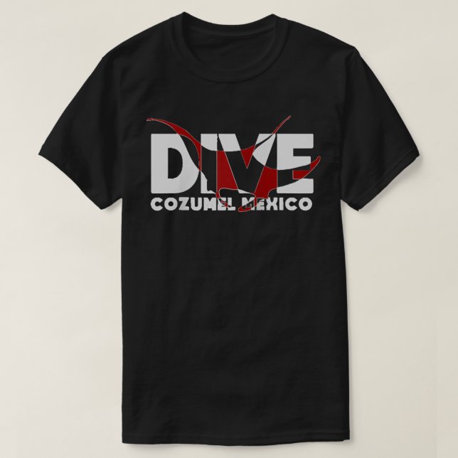 DIVE Cozumel Mexico DYKA Diver Manta Ray R T Shirt (Design framsida)