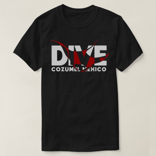 DIVE Cozumel Mexico DYKA Diver Manta Ray T Shirt (Design framsida)