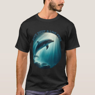 Dive Deep Live Free Dolphin T Shirt