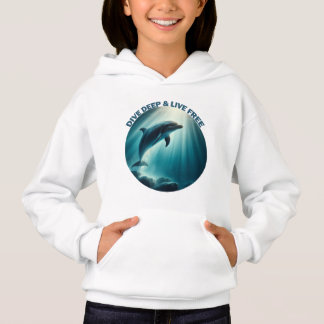 Dive Deep Live Free Dolphin T Shirt