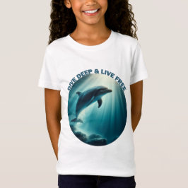 Dive Deep Live Free Dolphin T Shirt