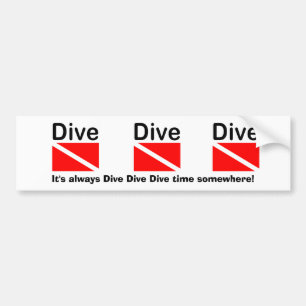 DIVE DIVE DISVE - stötfångare Bildekal