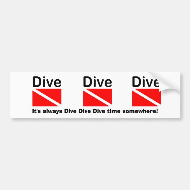 DIVE DIVE DISVE - stötfångare Bildekal (Framsidan)