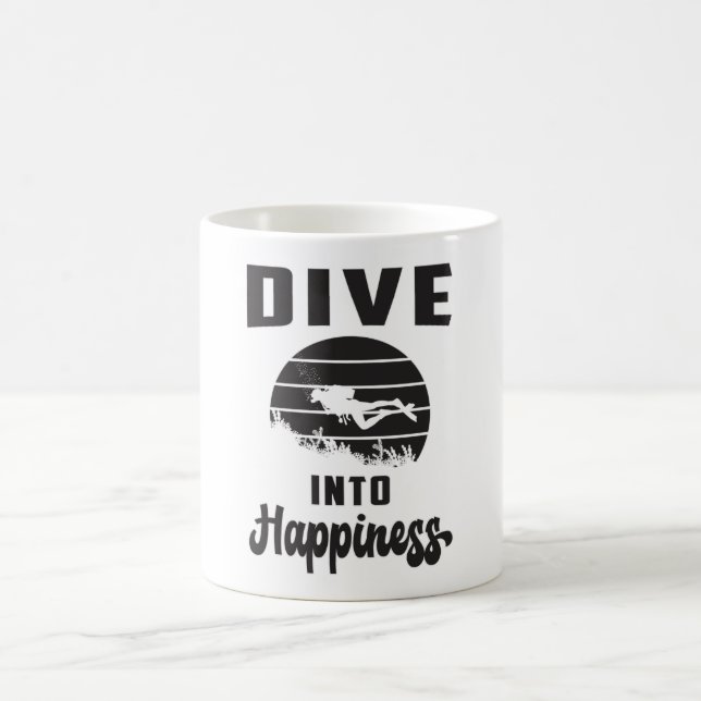 Dive Diver Dyka Sea Funny Gift Idea Kaffemugg (Center)