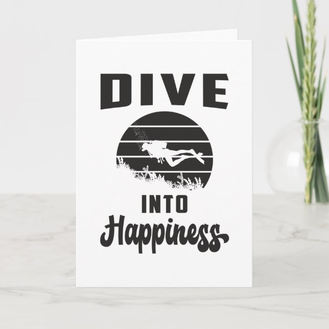 Dive Diver Dyka Sea Funny Gift Idea Kort (Framsida)