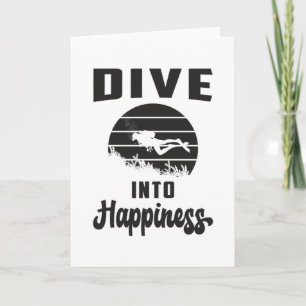 Dive Diver Dyka Sea Funny Gift Idea Kort