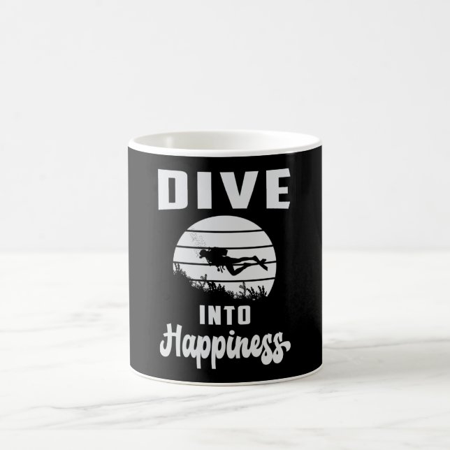 Dive Diver Sea Dyka Funny Gift Idea Kaffemugg (Center)
