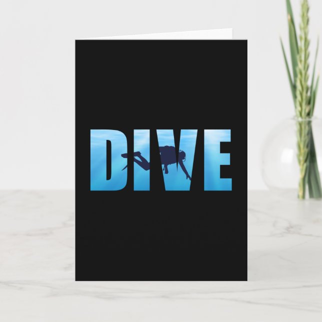 Dive Dyka Dive Funny Sea Gift Idea Kort (Framsida)