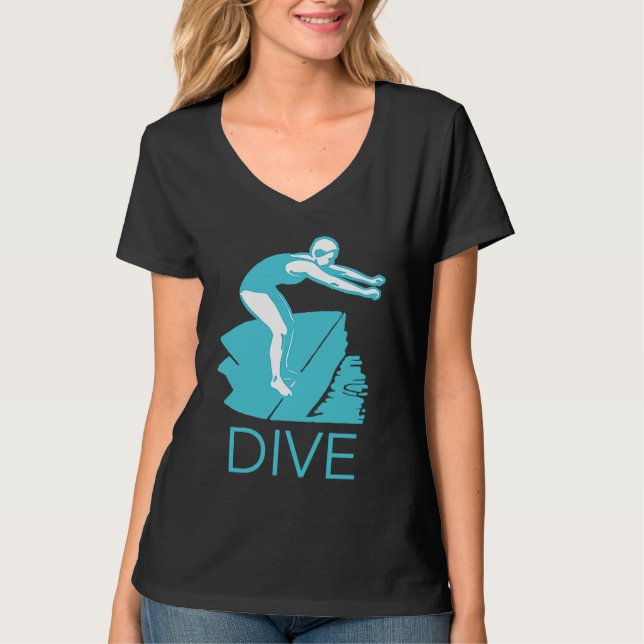 DIVE Encourage Inspire Motivate Boost Support Retr T Shirt (Framsida)