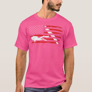 Dive Flagga Dyka American Flagga T Shirt
