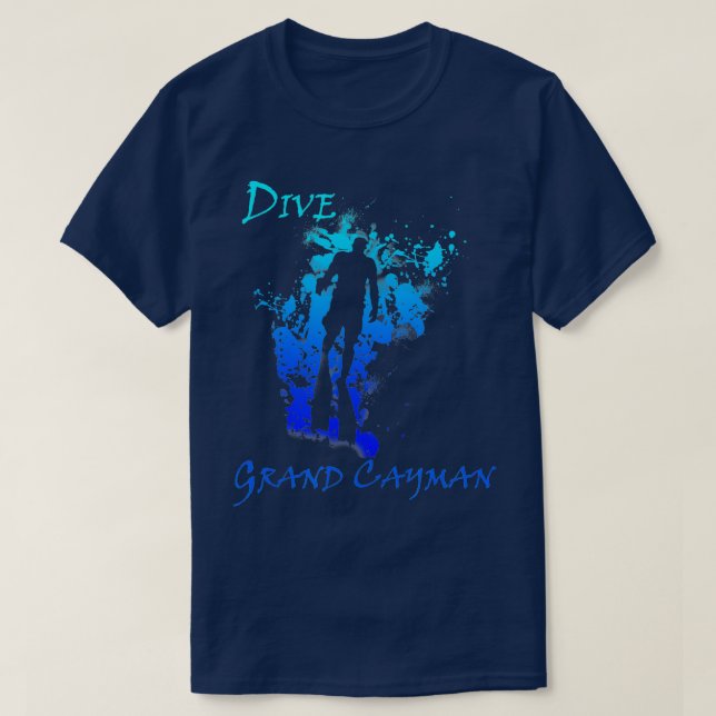 Dive Grand Cayman Väster Indies Vacation Diving T Shirt (Design framsida)