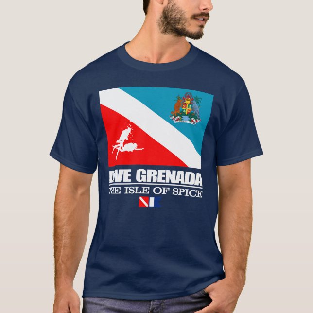 Dive Grenada (sq) T Shirt (Framsida)
