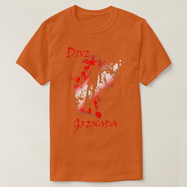 Dive Grenada Väster Indies Vacation Diving T Shirt (Design framsida)
