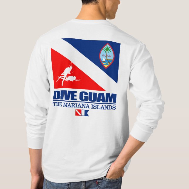 Dive Guam (sq) T Shirt (Baksida)