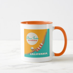 Dive in i solskine Kalifornien Mugg