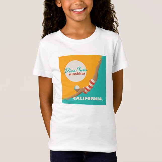 Dive in i solskine | Kalifornien T Shirt (Framsida)