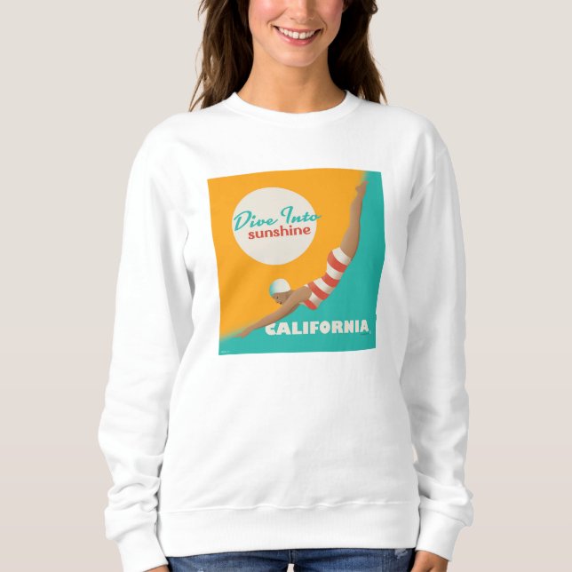 Dive in i solskine | Kalifornien T Shirt (Framsida)