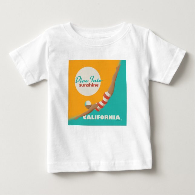 Dive in i solskine | Kalifornien T Shirt (Framsida)