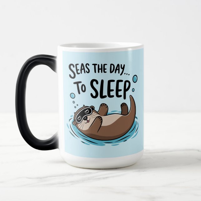 "Dive into Relaxation with Seas the Day Magisk Mugg (Vänster)