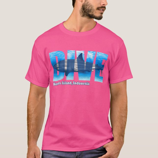 Dive Komodo Island Dyka Snorkeling T Shirt (Framsida)