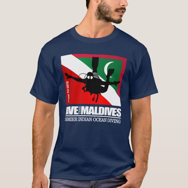 Dive Maldiverna DF2 T Shirt (Framsida)