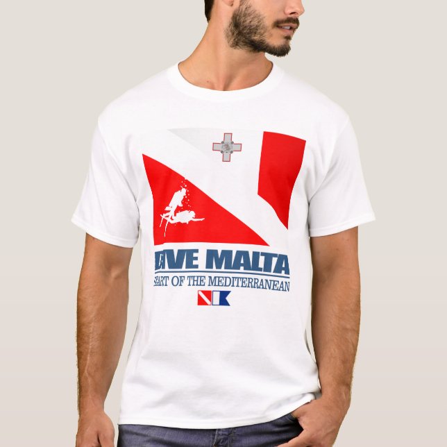 Dive Malta (q) T Shirt (Framsida)