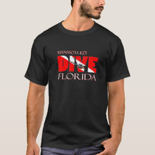Dive Manasota Nyckel Florida Dyka Snorkeling T Shirt