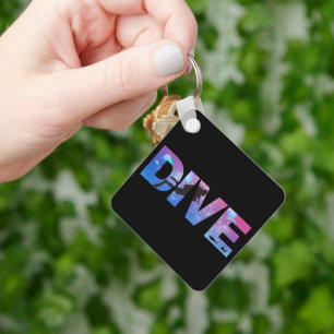 DIVE med dykare Nyckelring