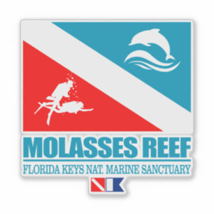 Dive melass Reef (sq) Klistermärken
