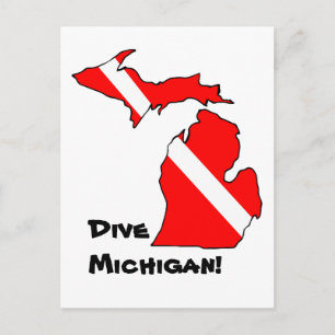 Dive Michigan vycard Vykort