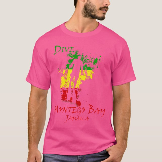 Dive Montego Bay Jamaica Vacation Diving T Shirt (Framsida)