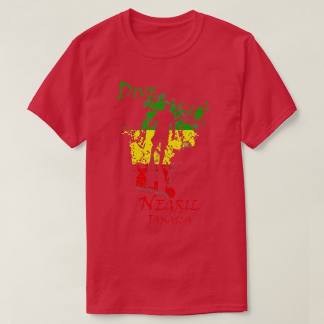 Dive Negril Jamaica Vacation Diving T Shirt (Design framsida)