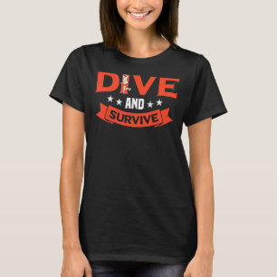 Dive och Överlev Gaga Boll Dodgeball Game 1 T Shirt