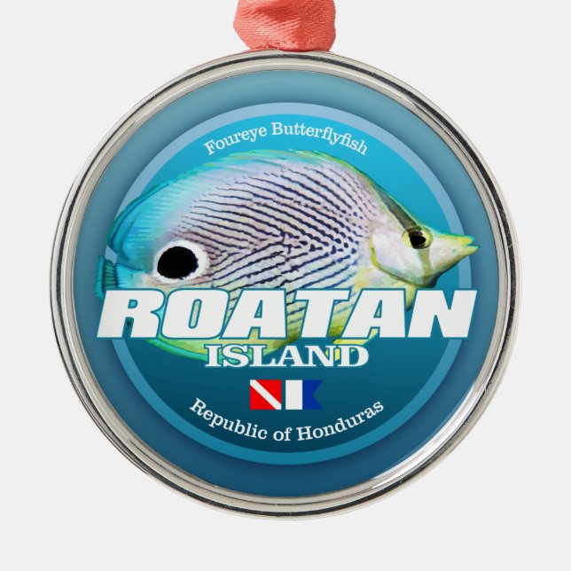 Dive Roatan Island (DD2) Julgransprydnad Metall (Framsidan)