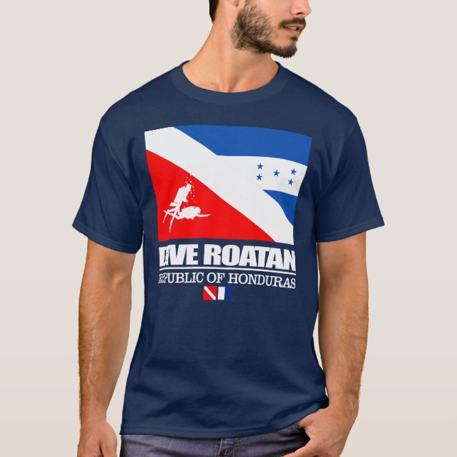 Dive Roatan (q) T Shirt (Framsida)