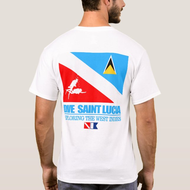 Dive Saint Lucia (sq) T Shirt (Baksida)