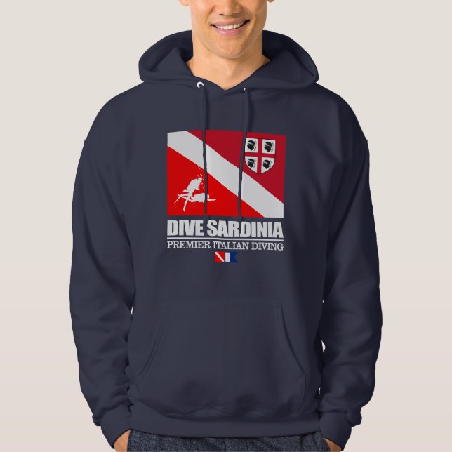 Dive Sardinien (q) Hoodie (Framsida)