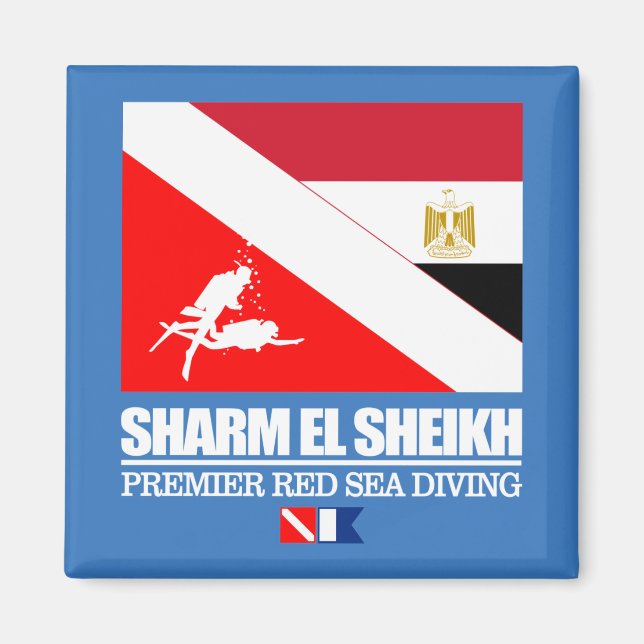 Dive Sharm el Sheikh (sq) Magnet (Framsidan)