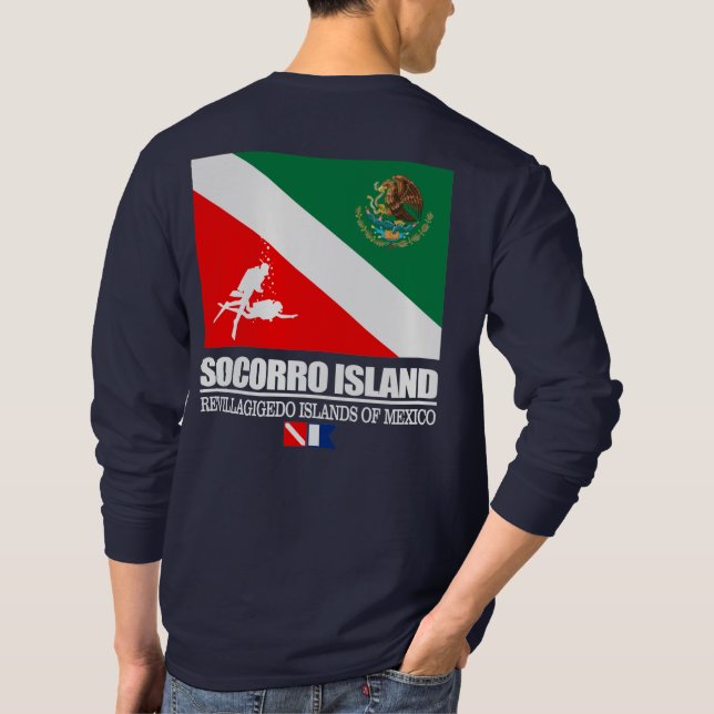 Dive Socorro Island (Sq) T Shirt (Baksida)