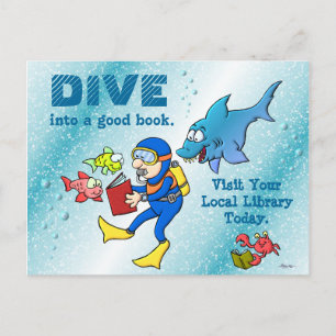 Dive till A Bra Bok Vykort