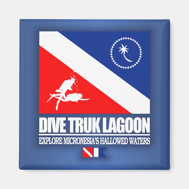 Dive Truk Lagoon Magnet (Framsidan)