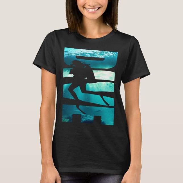 Dive Undersea Scuba Snorkeling Seascape for Diving T Shirt (Framsida)