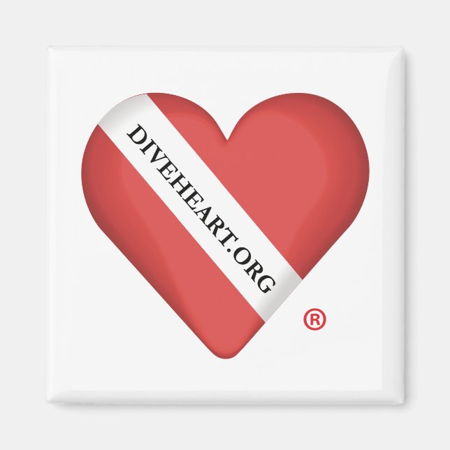 Diveeart Heart Refrigerator Magnet (Framsidan)